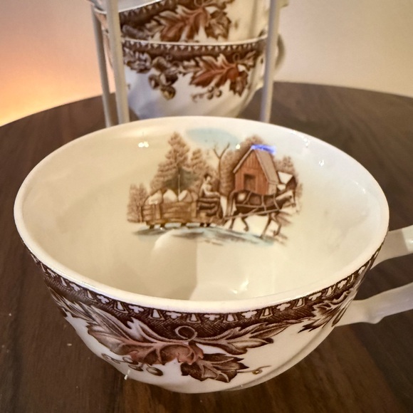 Vintage Johnson China Tea Cups ‘Friendly Village Tea Cups 6!